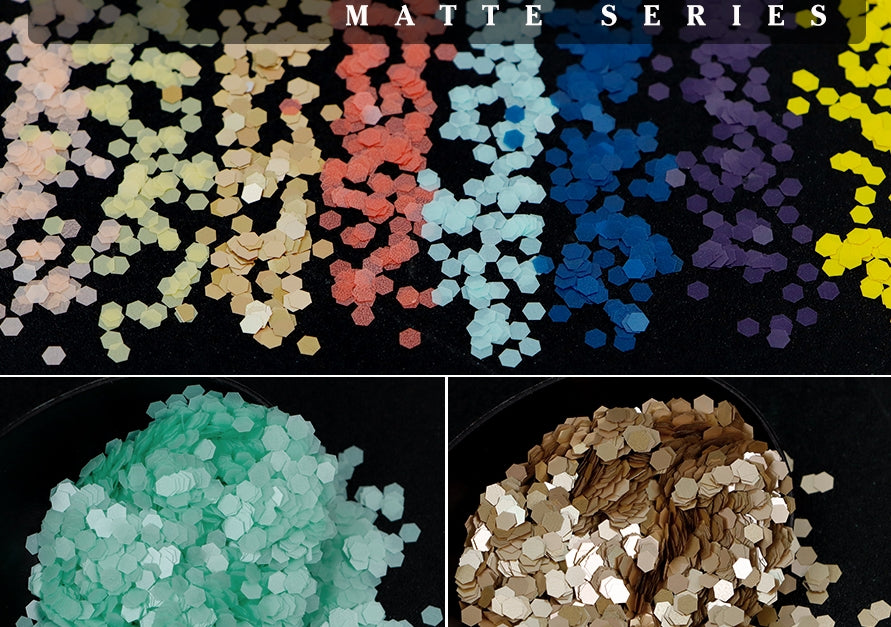 Chunky Glitter Matte 11 Colors, 1.76OZ Each Bag Crafts Glitter , 3MM Size Art,DIY Craft